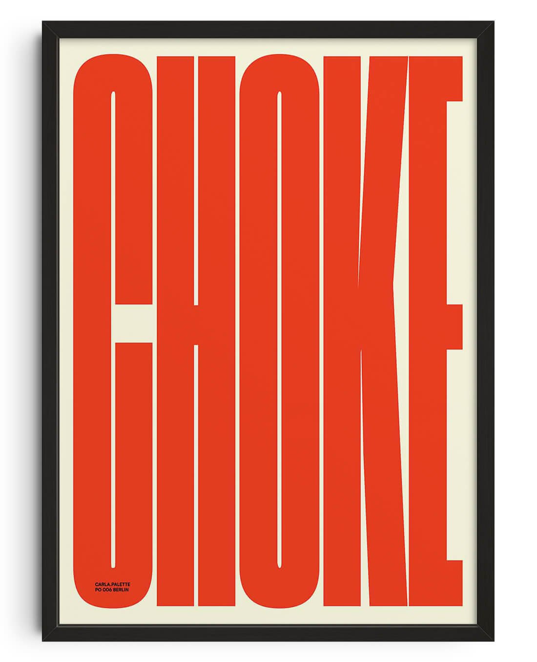 16.5x23.4" (A2) CHOKE - UNFRAMED contemporary wall art print by Carla Palette - sold by DROOL