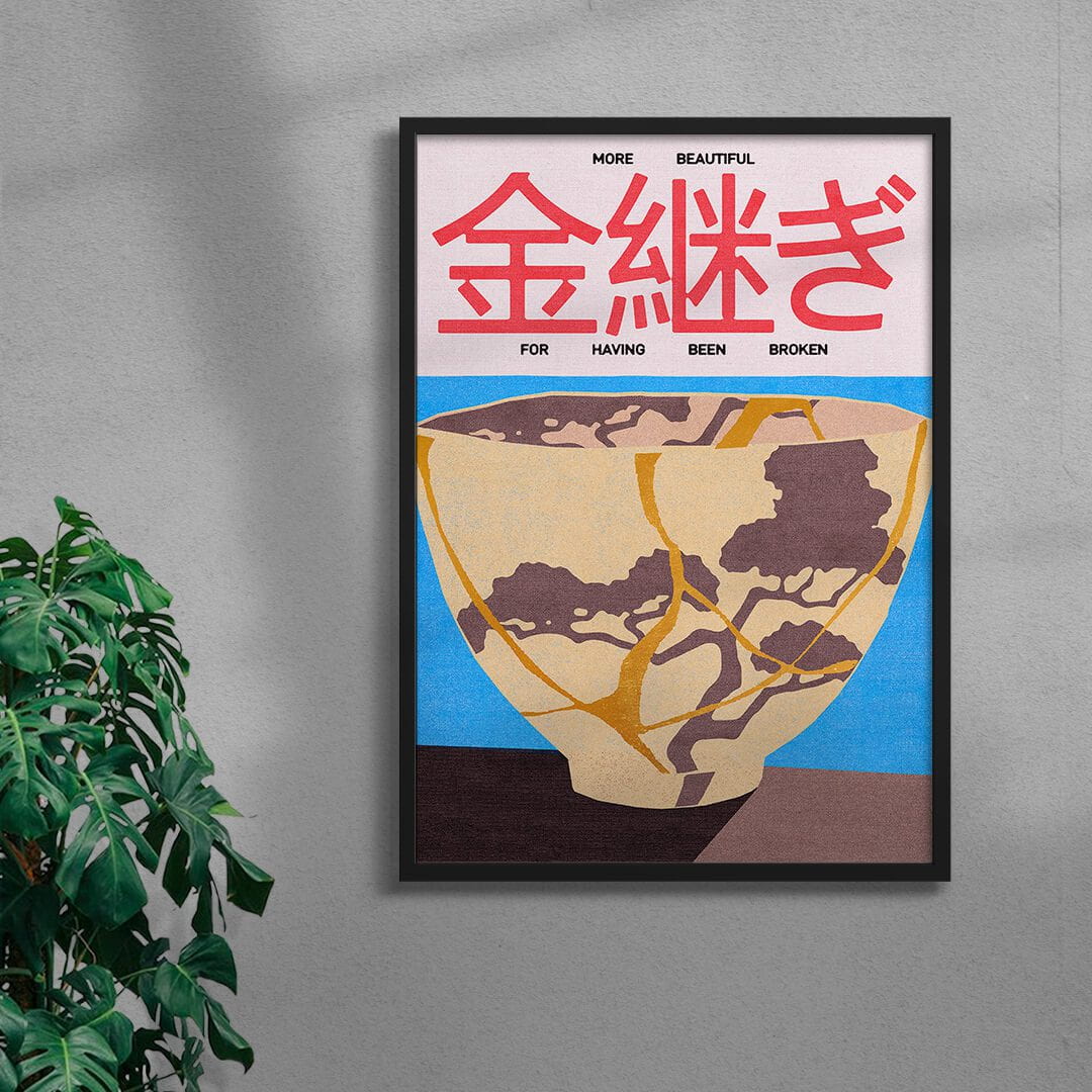 Kintsugi contemporary wall art print by Othman Zougam - sold by DROOL