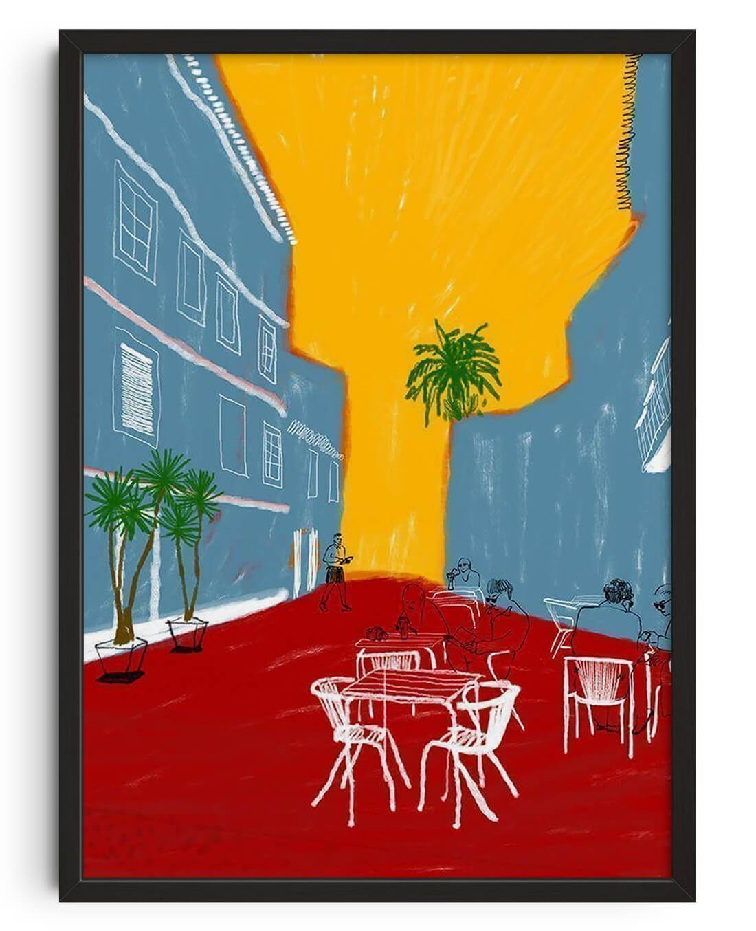 Cafe Terrace by mareykrap contemporary wall art print from DROOL