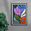 La Décision de la fleur contemporary wall art print by Kim Van Vuuren - sold by DROOL