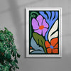 La Décision de la fleur contemporary wall art print by Kim Van Vuuren - sold by DROOL