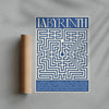 Labyrinth contemporary wall art print by Utsav Verma - sold by DROOL