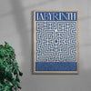 Labyrinth contemporary wall art print by Utsav Verma - sold by DROOL