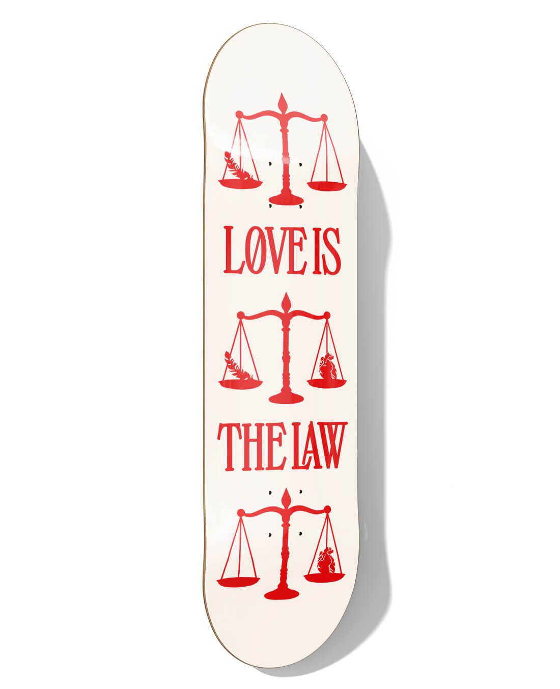 Skateboard & Wall Hanger Love is the Law contemporary wall art print by Utsav Verma - sold by DROOL