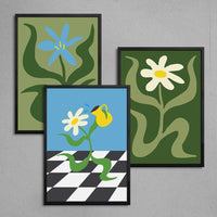 Thumbnail for Max Flowers Set contemporary wall art print by DROOL - sold by DROOL