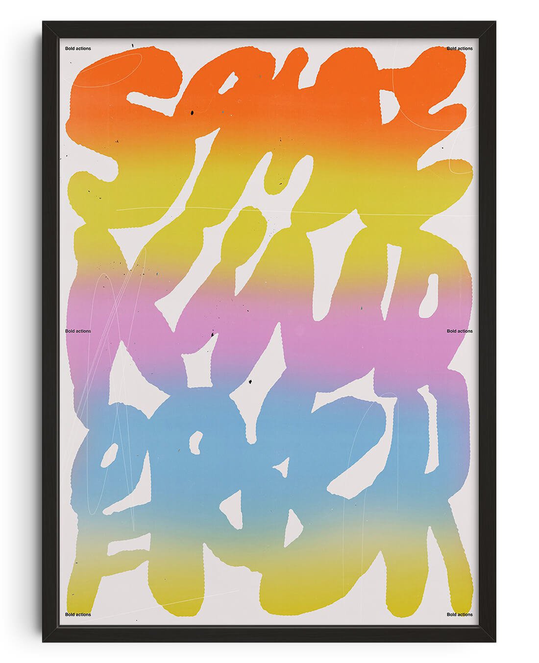 Bold Actions by Jorge Santos contemporary wall art print from DROOL