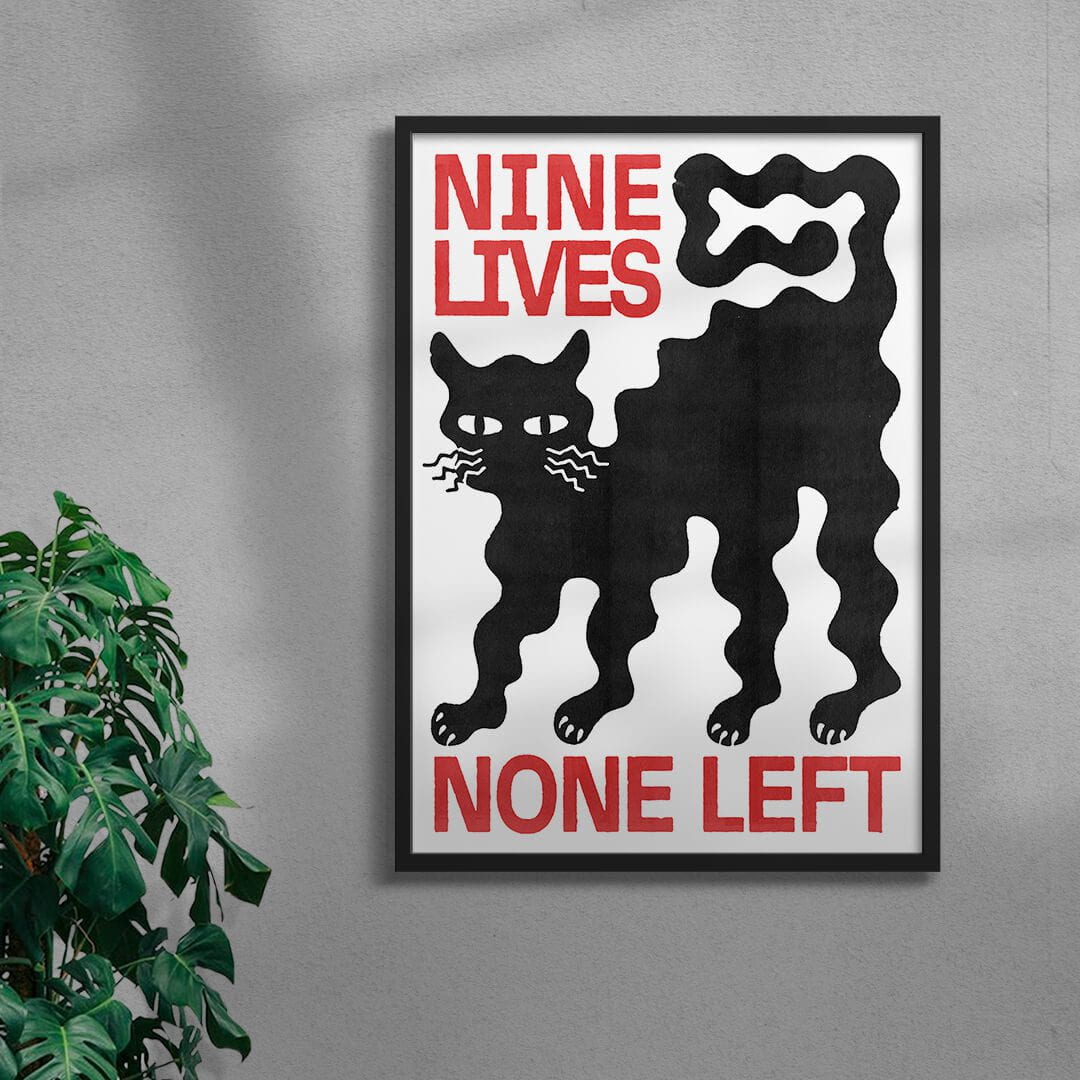 Nine Lives - UNFRAMED contemporary wall art print by Alexander Khabbazi - sold by DROOL