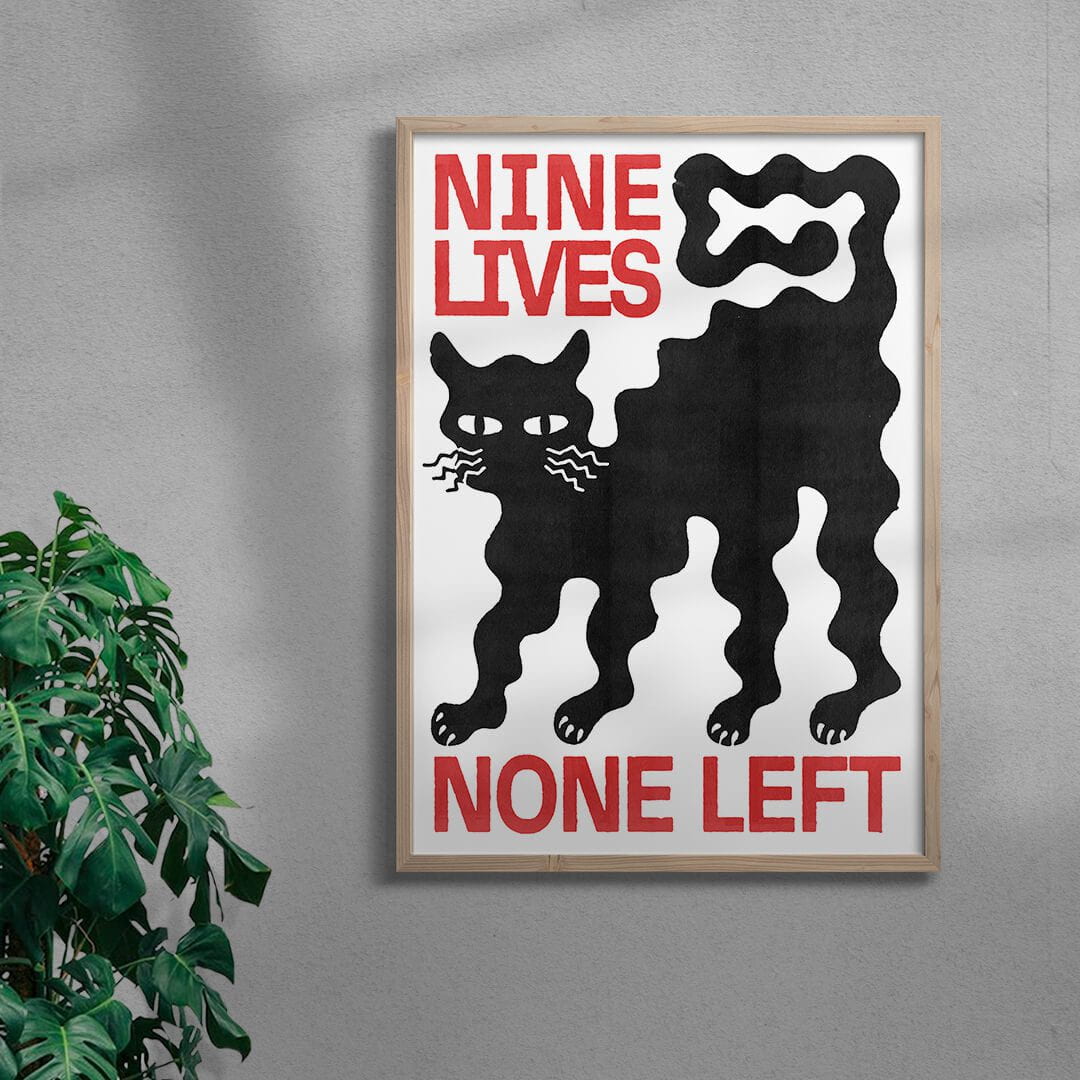 Nine Lives contemporary wall art print by Alexander Khabbazi - sold by DROOL