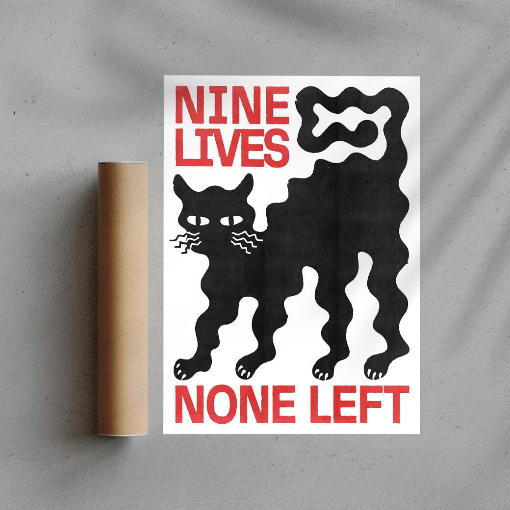 Nine Lives - UNFRAMED contemporary wall art print by Alexander Khabbazi - sold by DROOL