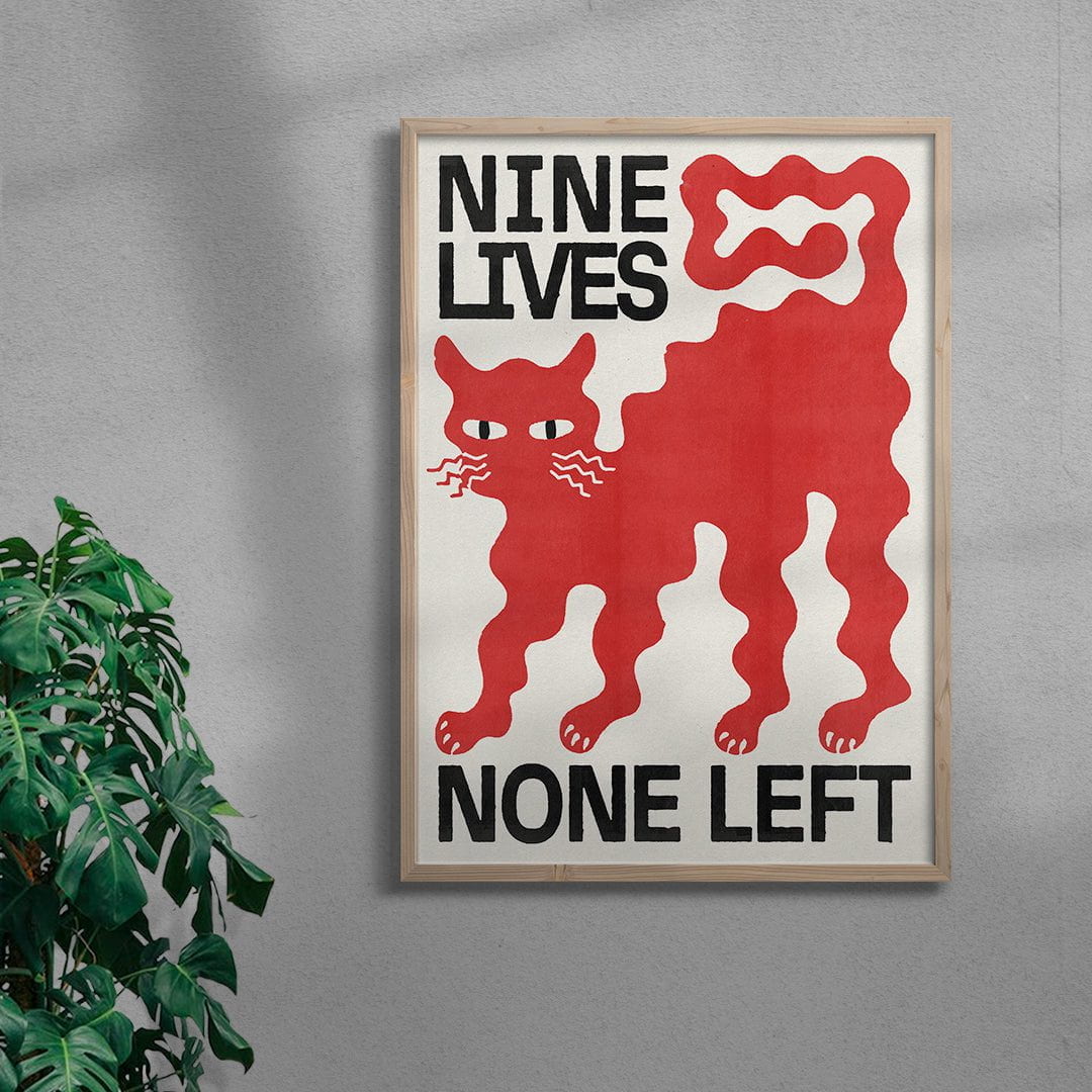 Nine Lives contemporary wall art print by Alexander Khabbazi - sold by DROOL