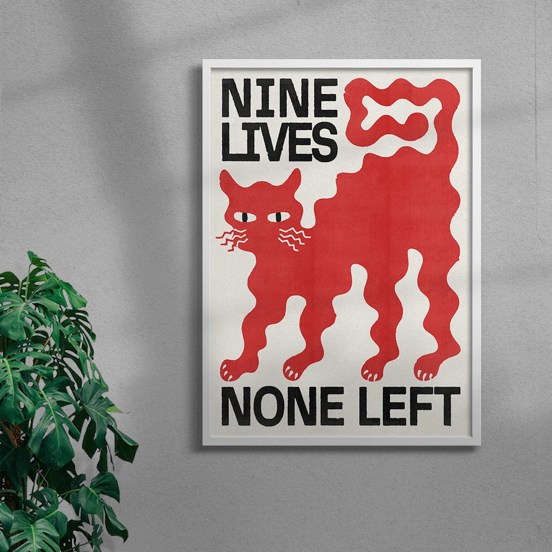 Nine Lives - UNFRAMED contemporary wall art print by Alexander Khabbazi - sold by DROOL