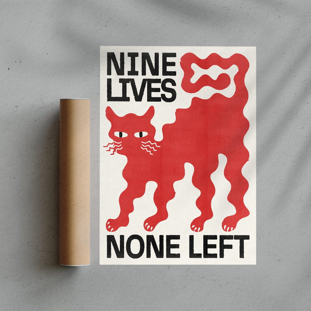 Nine Lives - UNFRAMED contemporary wall art print by Alexander Khabbazi - sold by DROOL