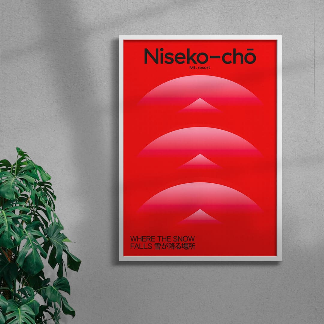 Niseko contemporary wall art print by John Schulisch - sold by DROOL