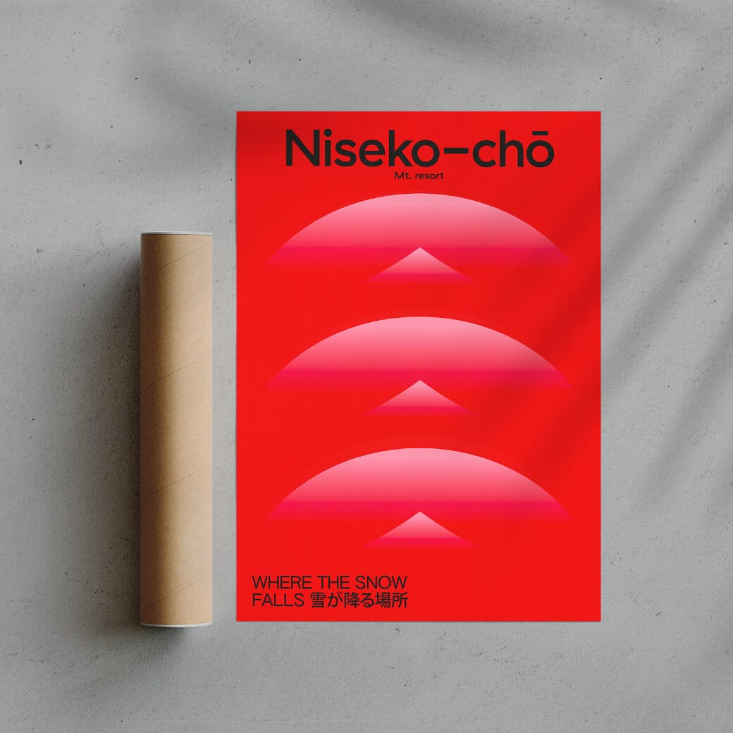 Niseko contemporary wall art print by John Schulisch - sold by DROOL