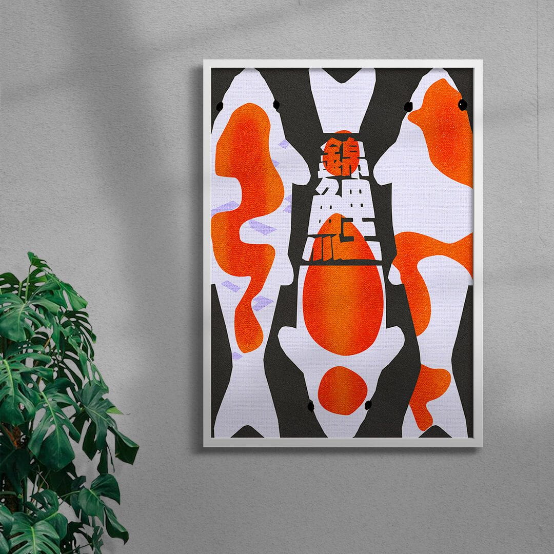 Nishikigoi 3 contemporary wall art print by Othman Zougam - sold by DROOL