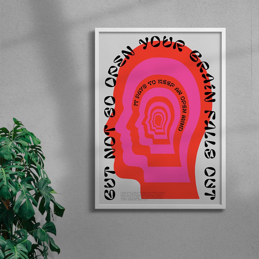 Open mind contemporary wall art print by John Schulisch - sold by DROOL