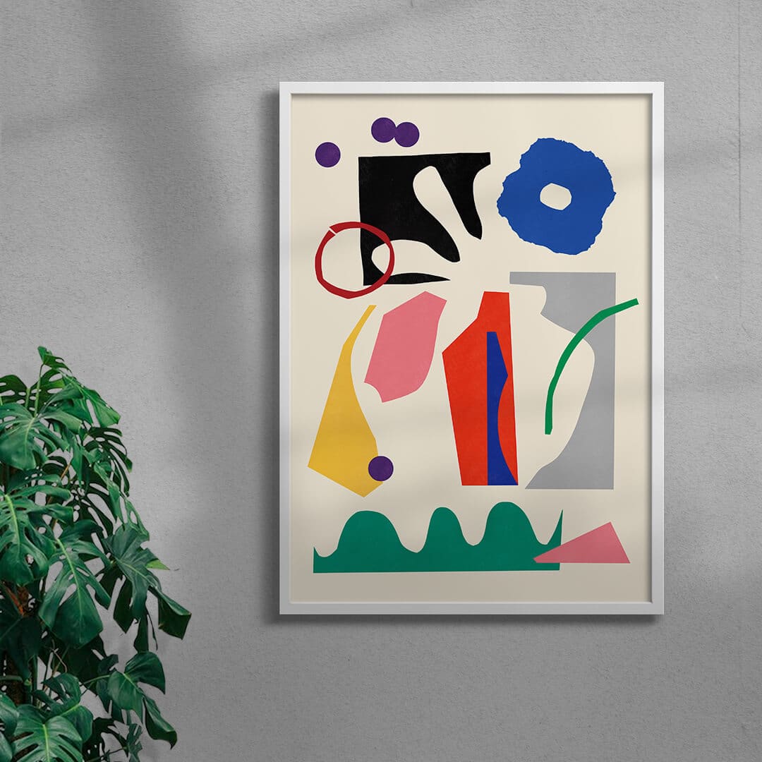 Paper Garden II contemporary wall art print by Stell Paper - sold by DROOL