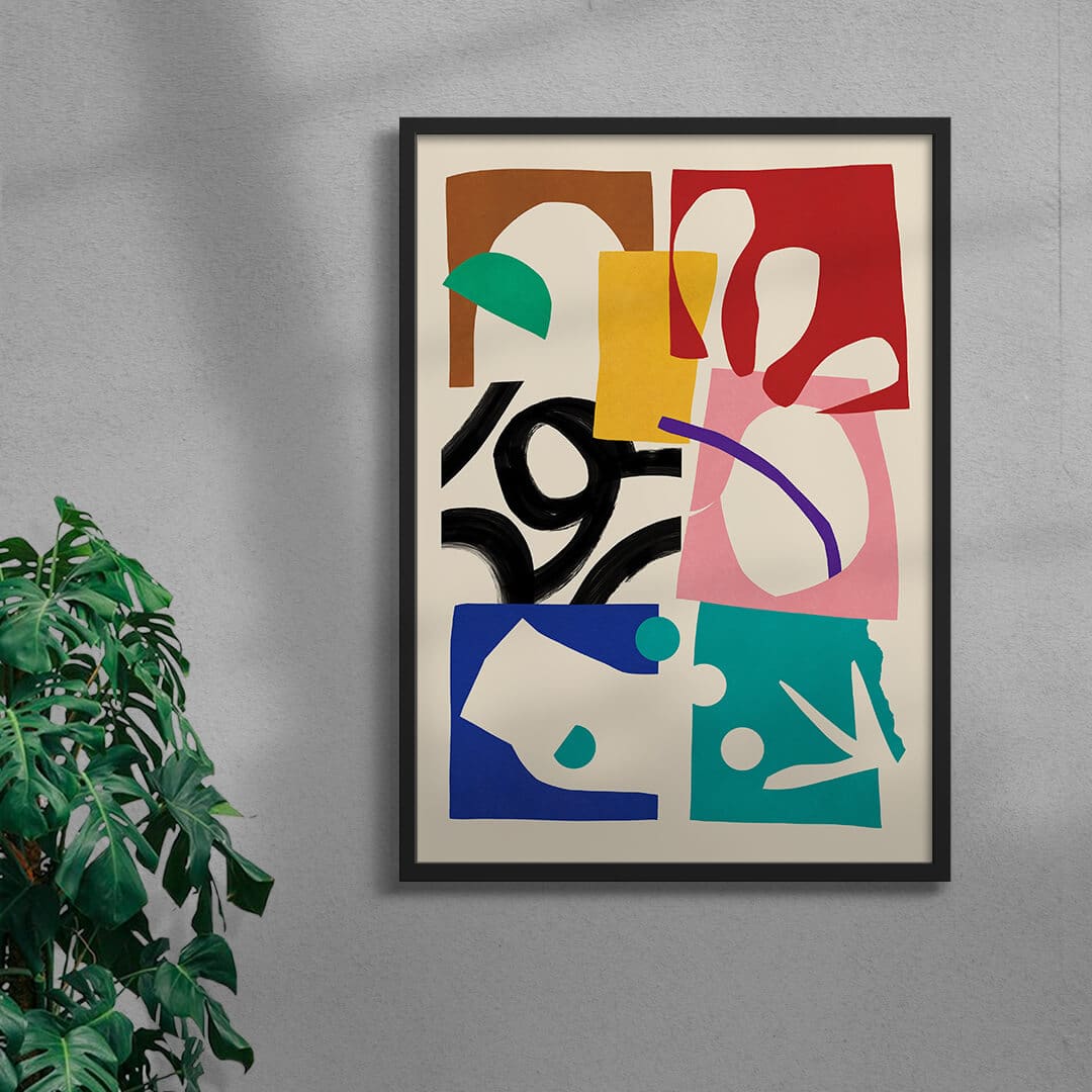 11.7x16.5" (A3) / Unframed Paper Garden - UNFRAMED contemporary wall art print by Stell Paper - sold by DROOL