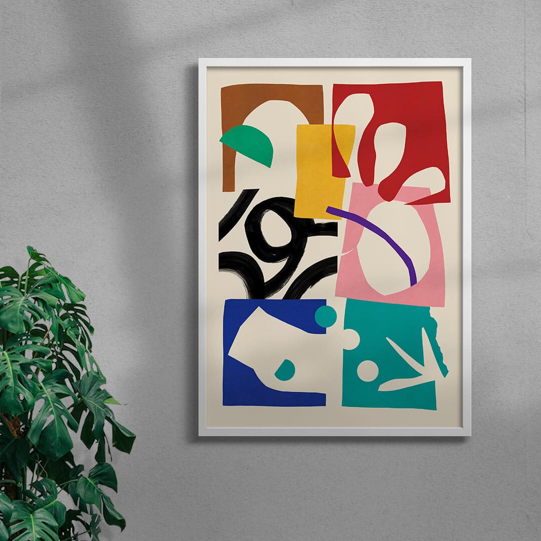 11.7x16.5" (A3) / Unframed Paper Garden - UNFRAMED contemporary wall art print by Stell Paper - sold by DROOL