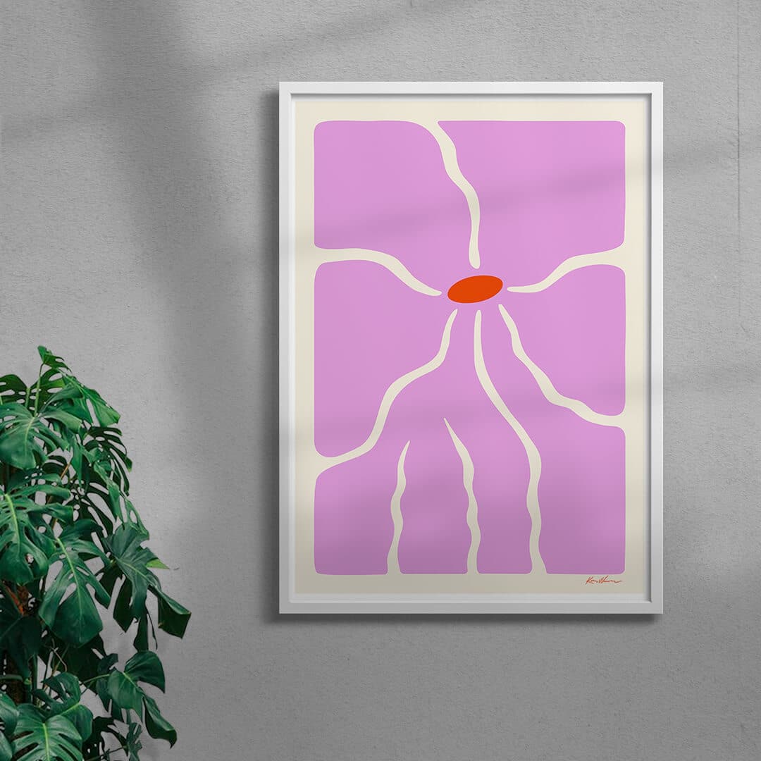 Pink ´n`Poisonous contemporary wall art print by Kim Van Vuuren - sold by DROOL