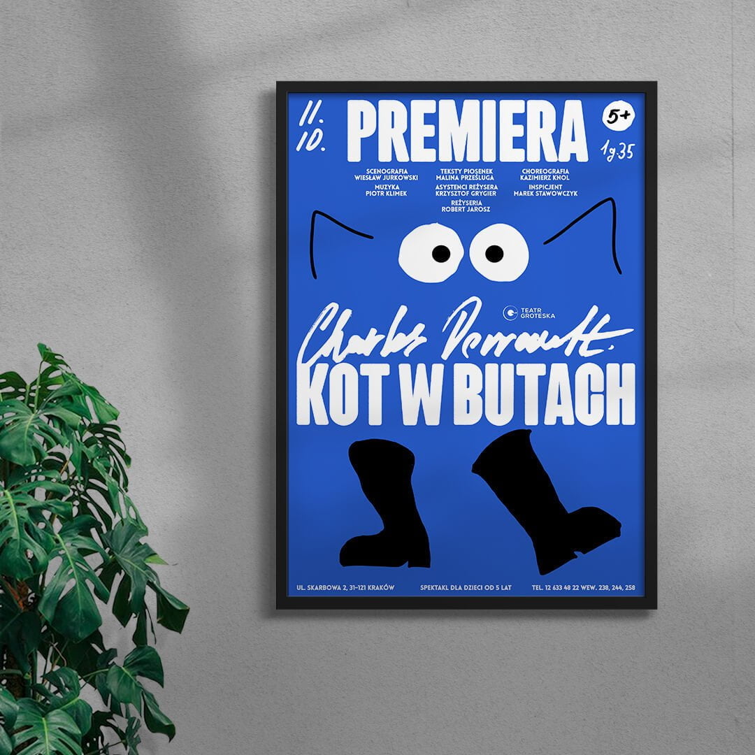 Pussin Boots contemporary wall art print by Mikhail Lychkovskiy - sold by DROOL