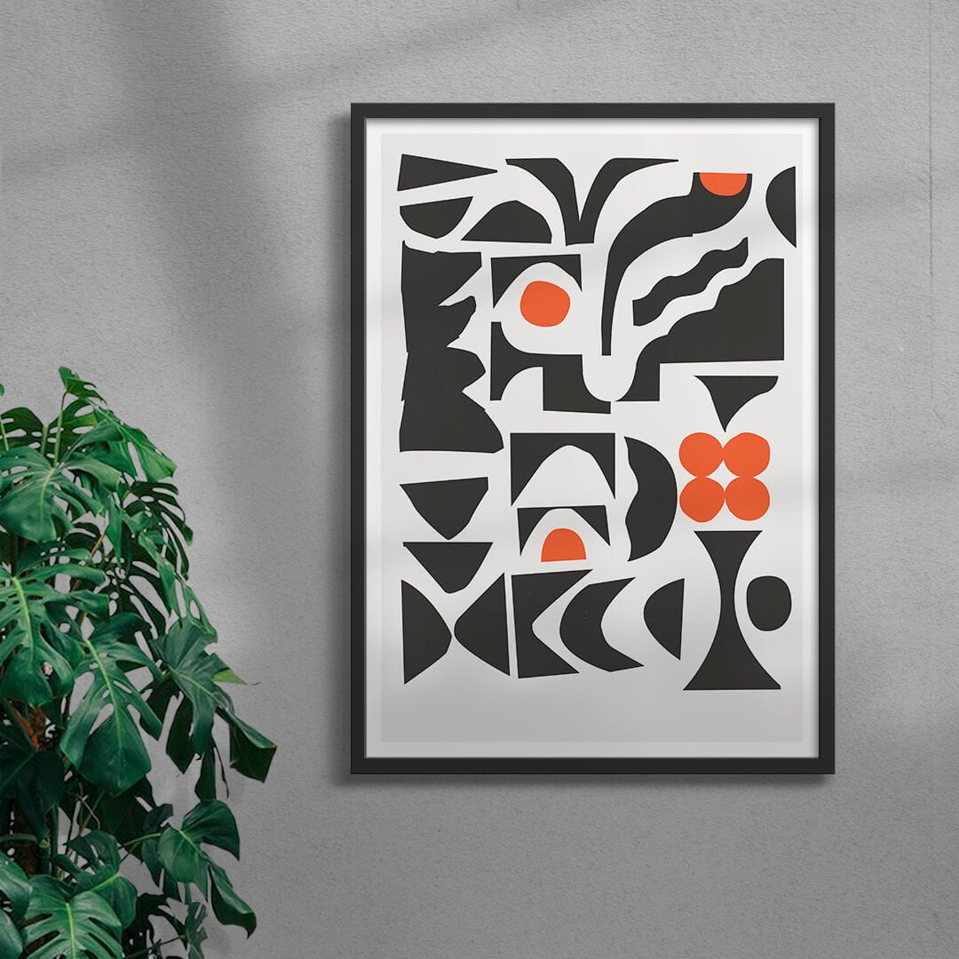 Quatrefoil 1 contemporary wall art print by Rikki Hewitt - sold by DROOL