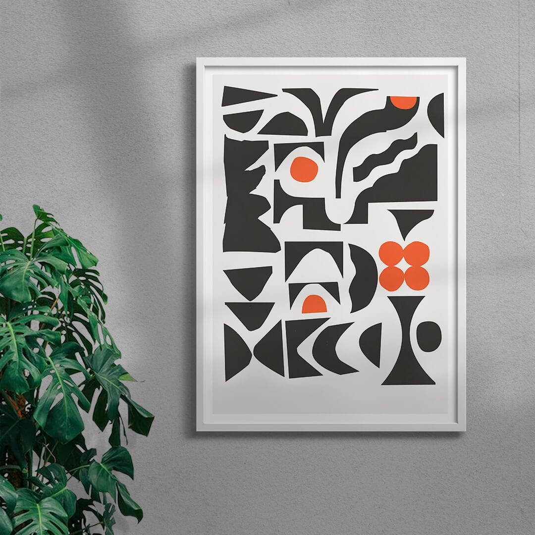 Quatrefoil 1 contemporary wall art print by Rikki Hewitt - sold by DROOL