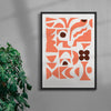 Quatrefoil 2 contemporary wall art print by Rikki Hewitt - sold by DROOL