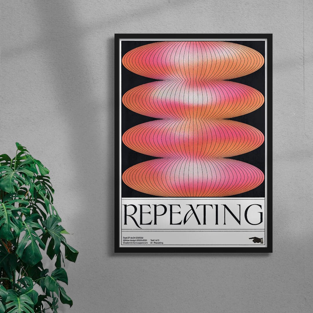 Repeating contemporary wall art print by Alexander Khabbazi - sold by DROOL