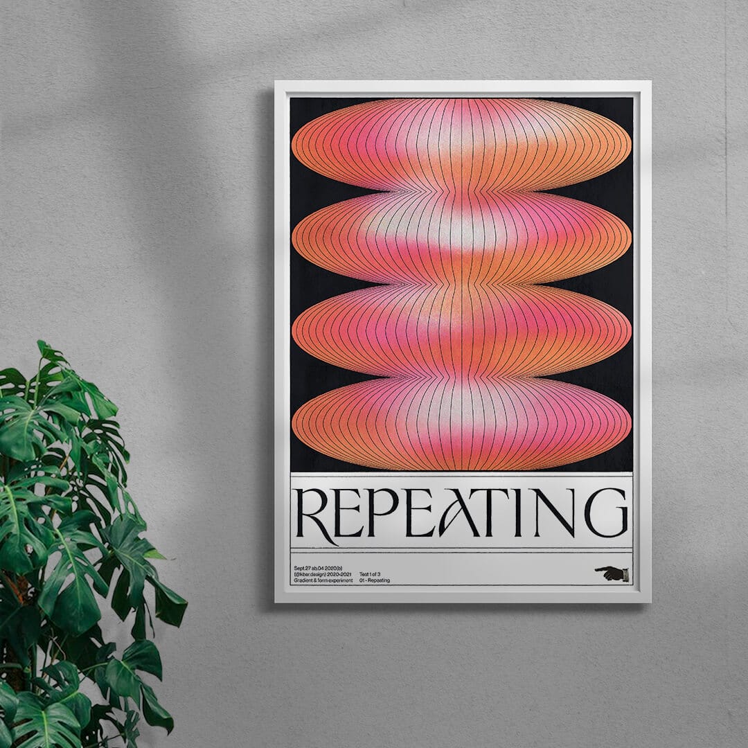 11.7x16.5" (A3) Repeating - UNFRAMED contemporary wall art print by Alexander Khabbazi - sold by DROOL