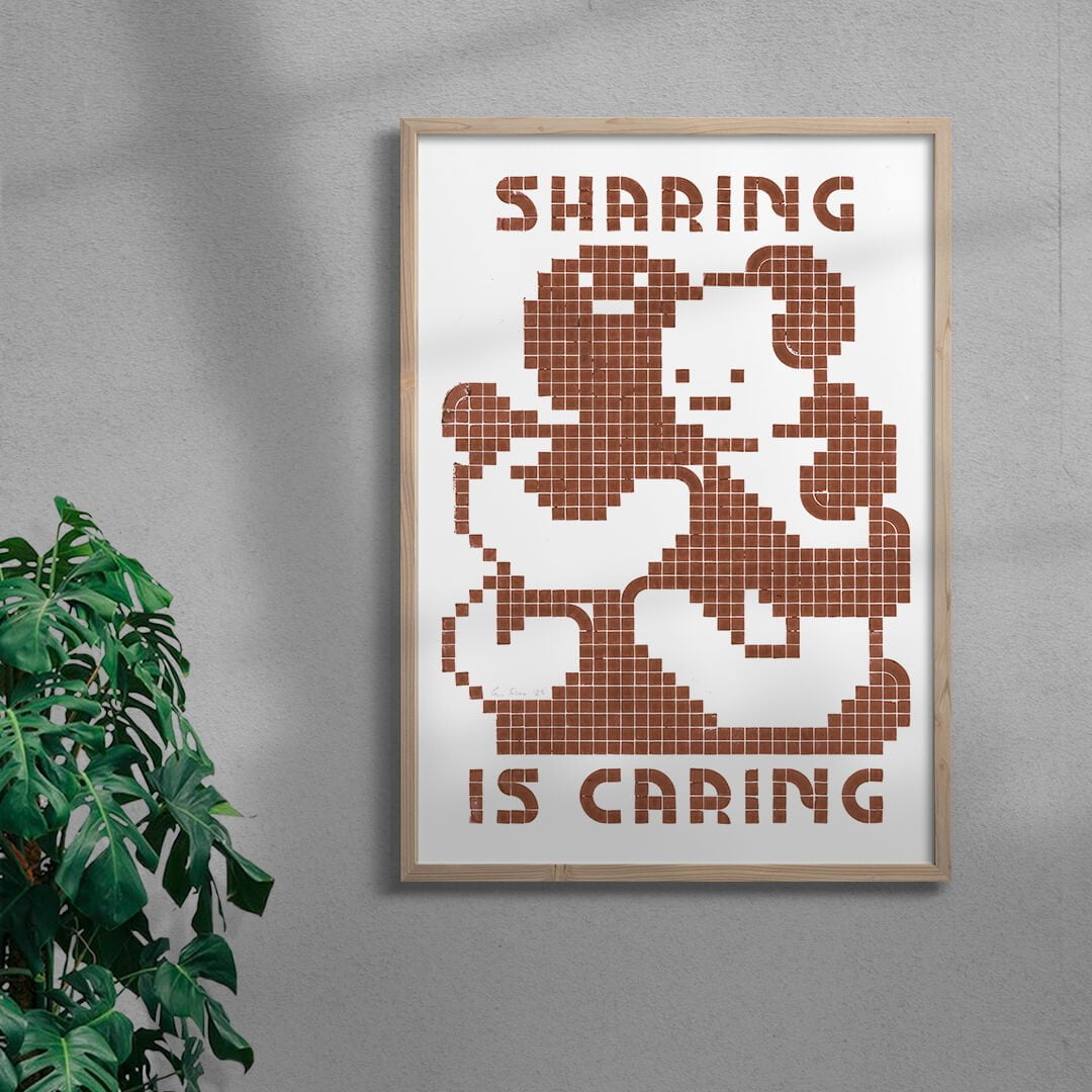 Sharing Is Caring contemporary wall art print by Eric Schwarz - sold by DROOL