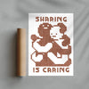 Sharing Is Caring contemporary wall art print by Eric Schwarz - sold by DROOL