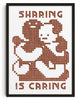 Sharing Is Caring contemporary wall art print by Eric Schwarz - sold by DROOL