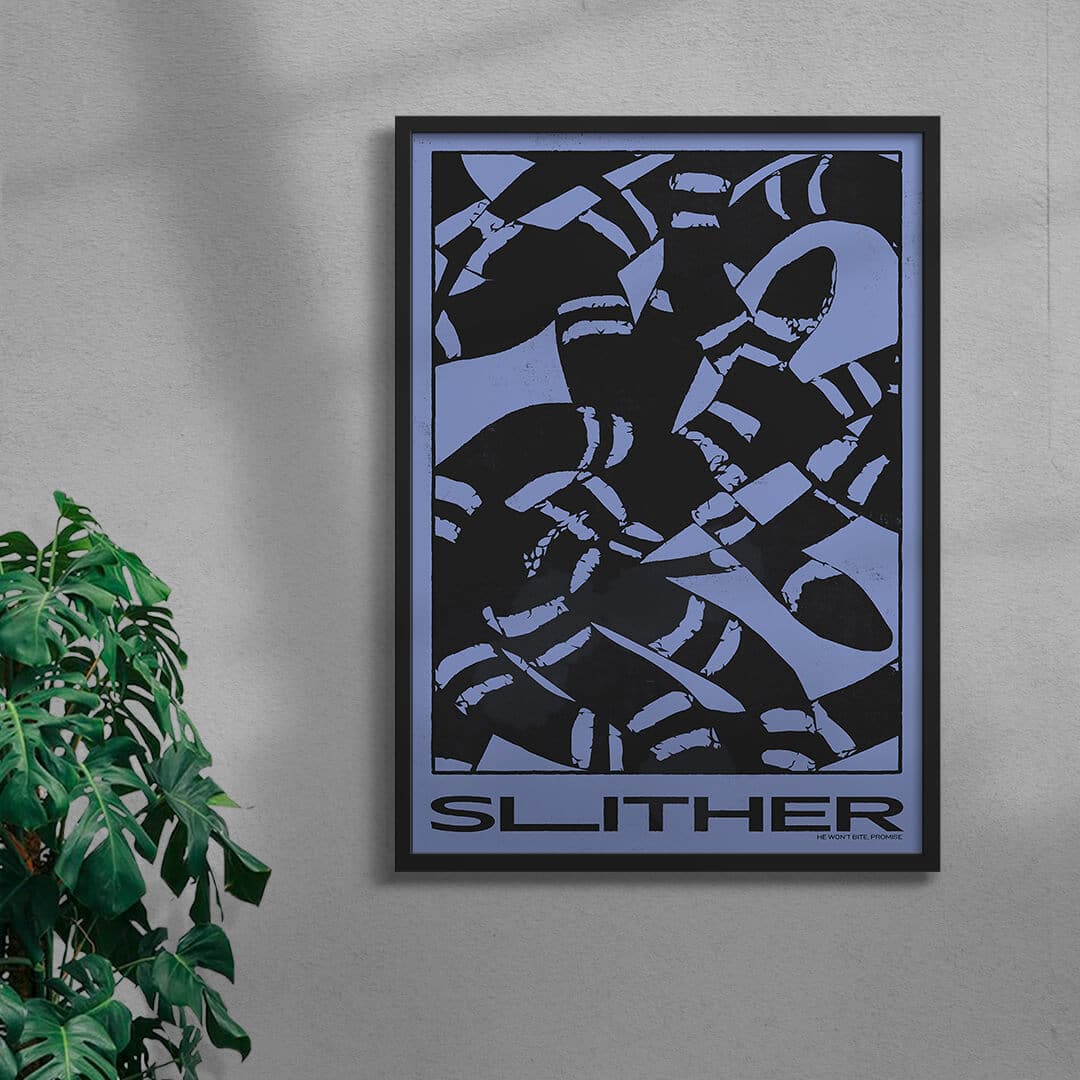 Slither - UNFRAMED contemporary wall art print by Adam Foster - sold by DROOL