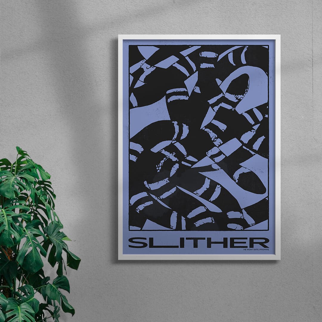 Slither - UNFRAMED contemporary wall art print by Adam Foster - sold by DROOL