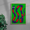 Snake contemporary wall art print by Max Blackmore - sold by DROOL