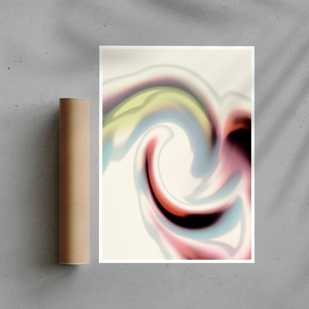 Swirl contemporary wall art print by Henry M. - sold by DROOL