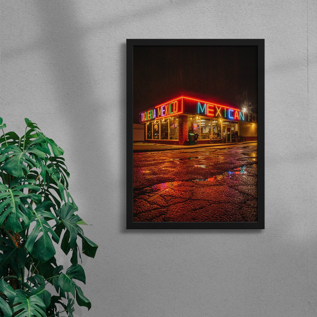 Taqueria Mexico contemporary wall art print by Kenzie Meeker - sold by DROOL