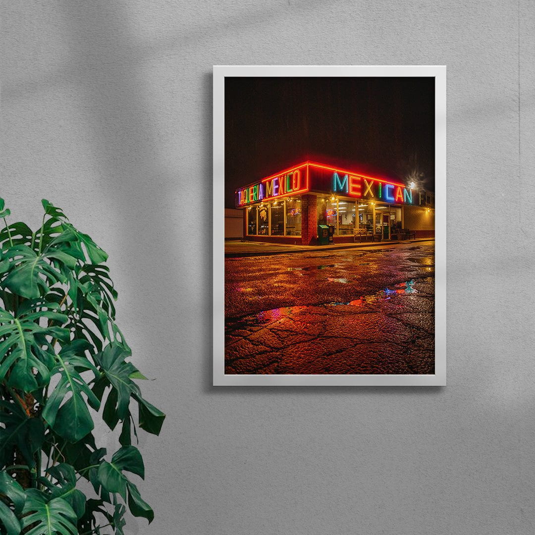 Taqueria Mexico contemporary wall art print by Kenzie Meeker - sold by DROOL