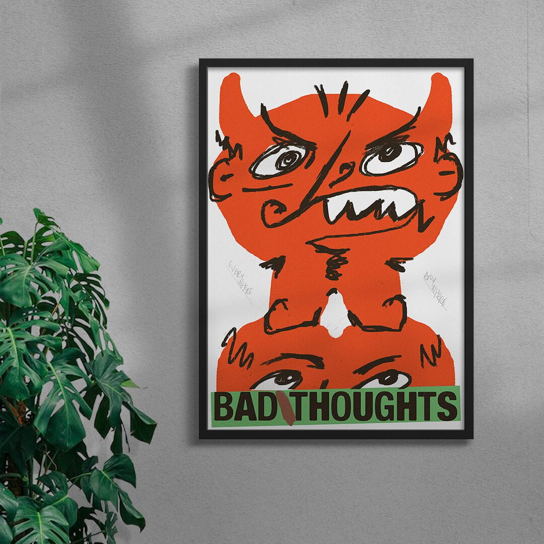 11.7x16.5" (A3) The Devil In I - UNFRAMED contemporary wall art print by Jorge Santos - sold by DROOL