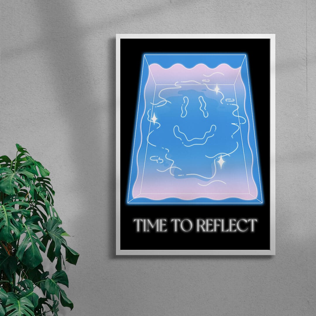 TIME TO REFLECT contemporary wall art print by GOOD OMEN - sold by DROOL