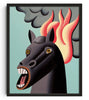 Hot caballo contemporary wall art print by Juan de la Rica - sold by DROOL