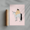 Unicorn contemporary wall art print by Donald Sanger - sold by DROOL