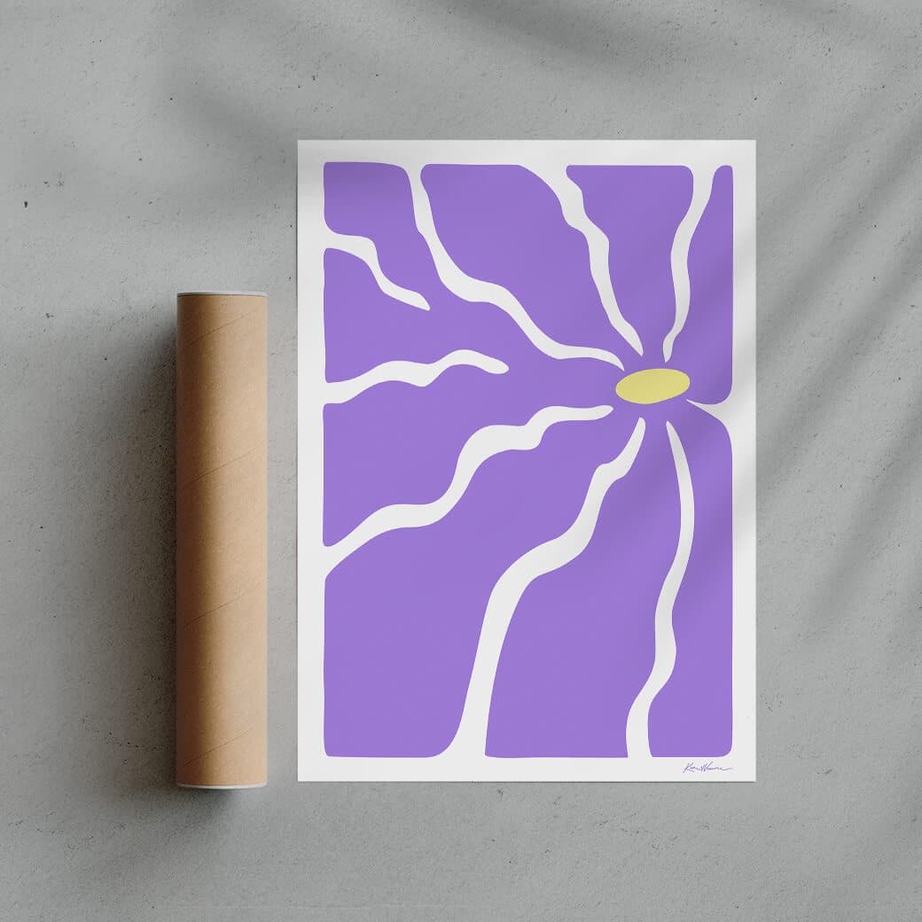 11.7x16.5" (A3) Violet Thirst contemporary wall art print by Kim Van Vuuren - sold by DROOL