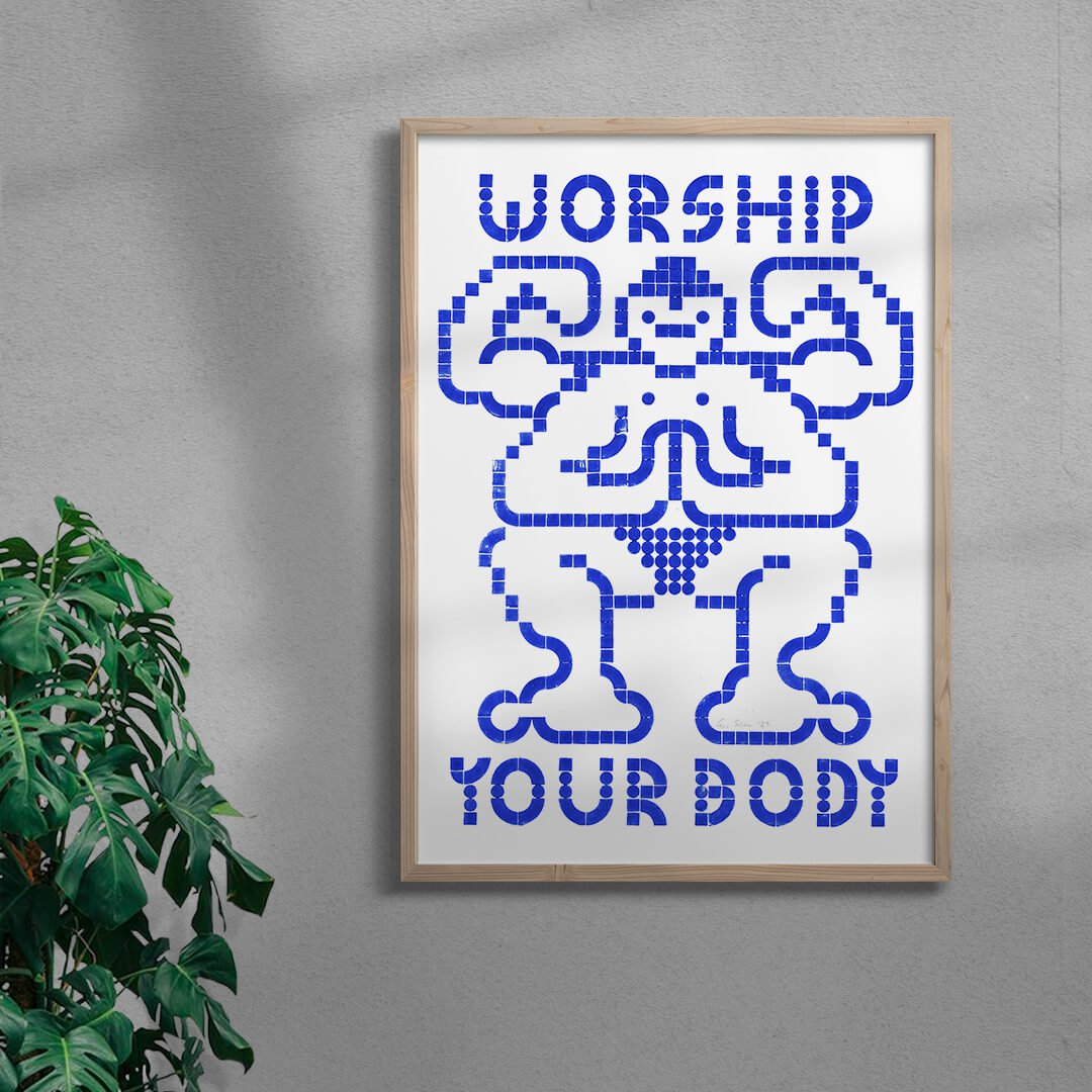 Worship Your Body contemporary wall art print by Eric Schwarz - sold by DROOL