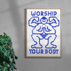 Worship Your Body contemporary wall art print by Eric Schwarz - sold by DROOL