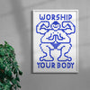 Worship Your Body contemporary wall art print by Eric Schwarz - sold by DROOL