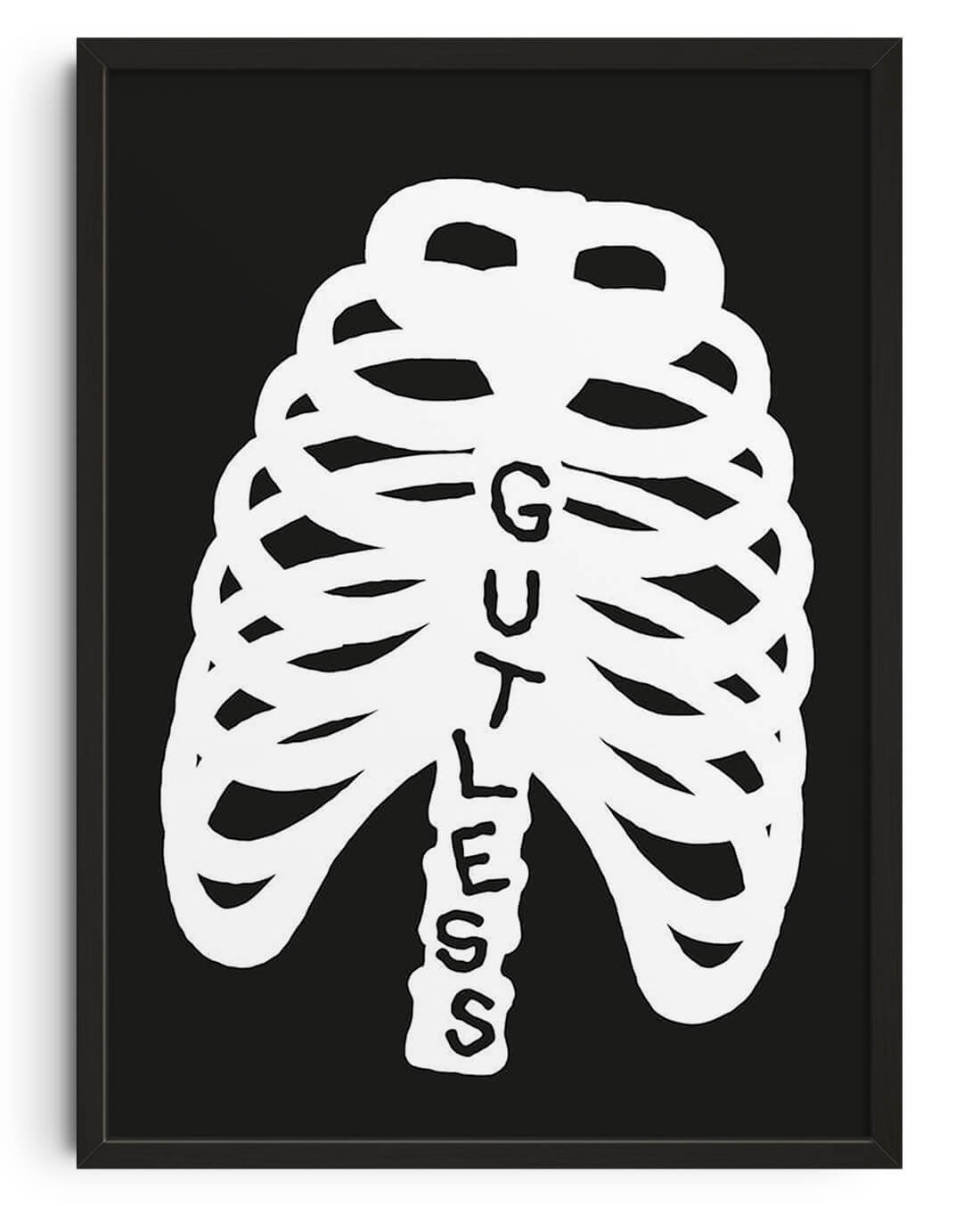 Gutless contemporary wall art print by Max Blackmore - sold by DROOL