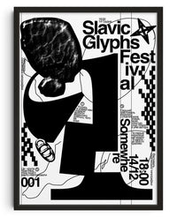 Thumbnail for Slavic Glyphs Festival contemporary wall art print by Vlad Boyko - sold by DROOL