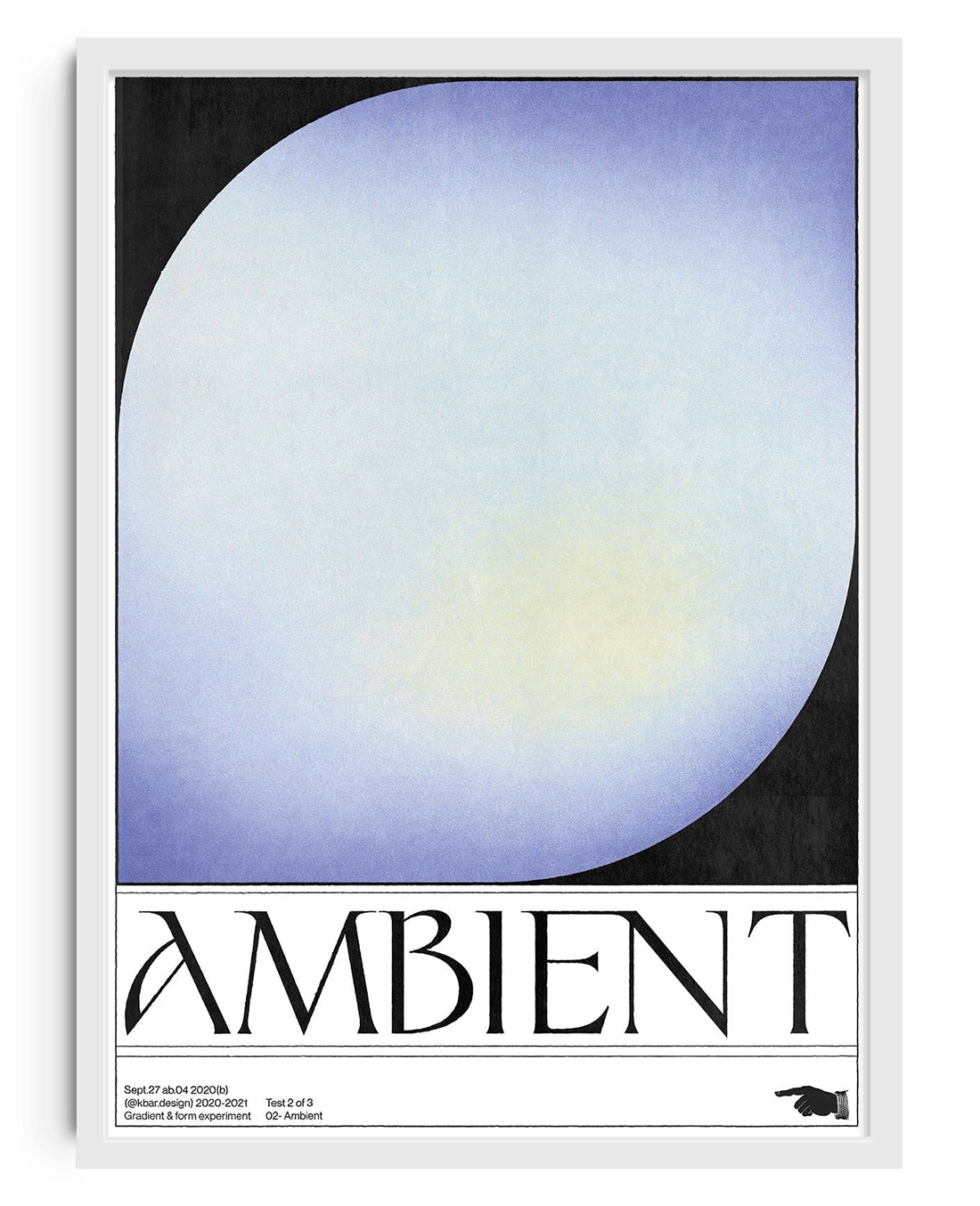 11.7x16.5" (A3) / Framed white Ambient contemporary wall art print by Alexander Khabbazi - sold by DROOL
